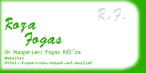 roza fogas business card